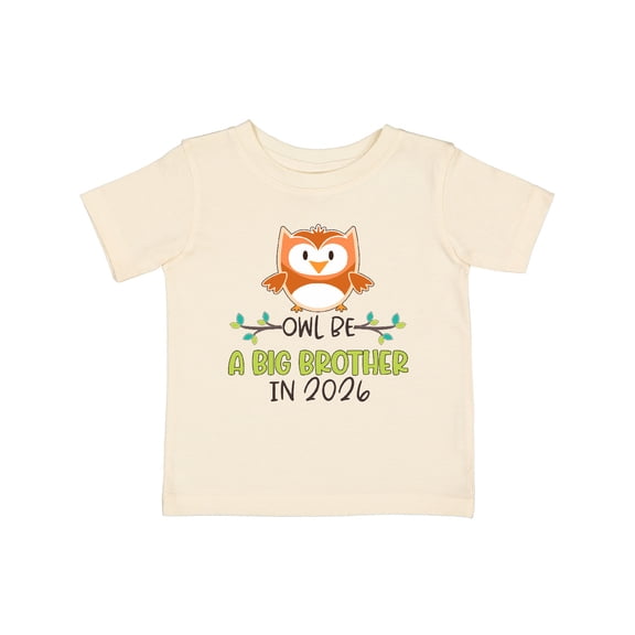 Inktastic Owl Be a Big Brother in 2026 Boys Baby T-Shirt