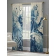 thumbnail image 4 of Blue Jellyfish Coastal Sheer Curtains for Living Room Bedroom Nautical Octopus Summer Ocean Rustic Sheer Curtains 96 Inch Long 2 Panels Set Light Filtering Curtain Window Treatments Drapes, 4 of 6