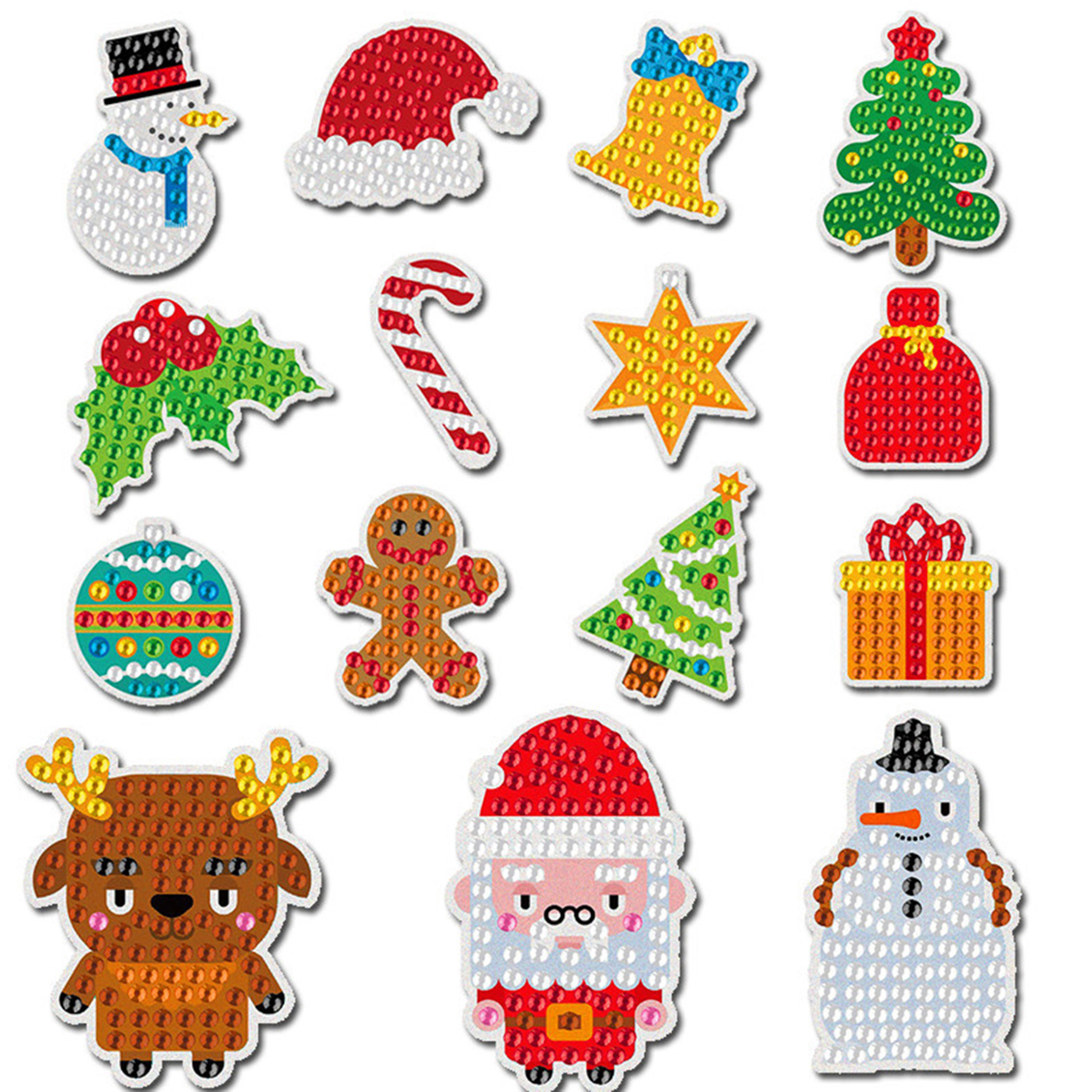 5D Diamond Painting Stickers Kits DIY Christmas Diamond Painting for Kids and Adult Beginners