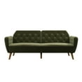 Novogratz Tallulah Memory Foam Futon, Convertible Sofa, Green Velvet