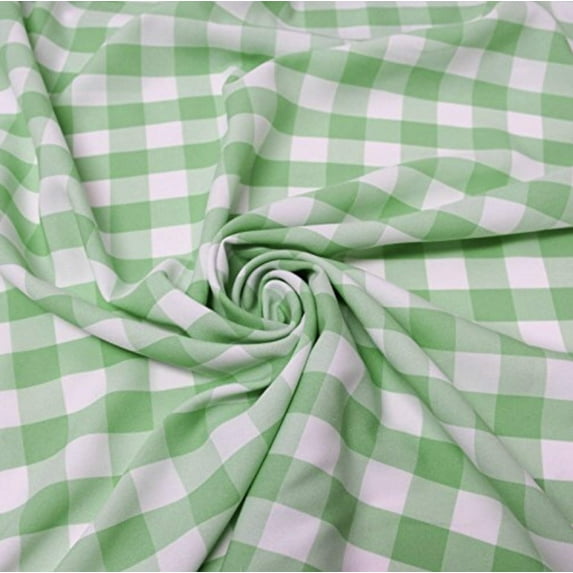 Checkered 1" Gingham 100% Polyester Buffalo Check Fabric by the 5, 10, 15 and 20 Yard Increment, 58”/60”, All Colors