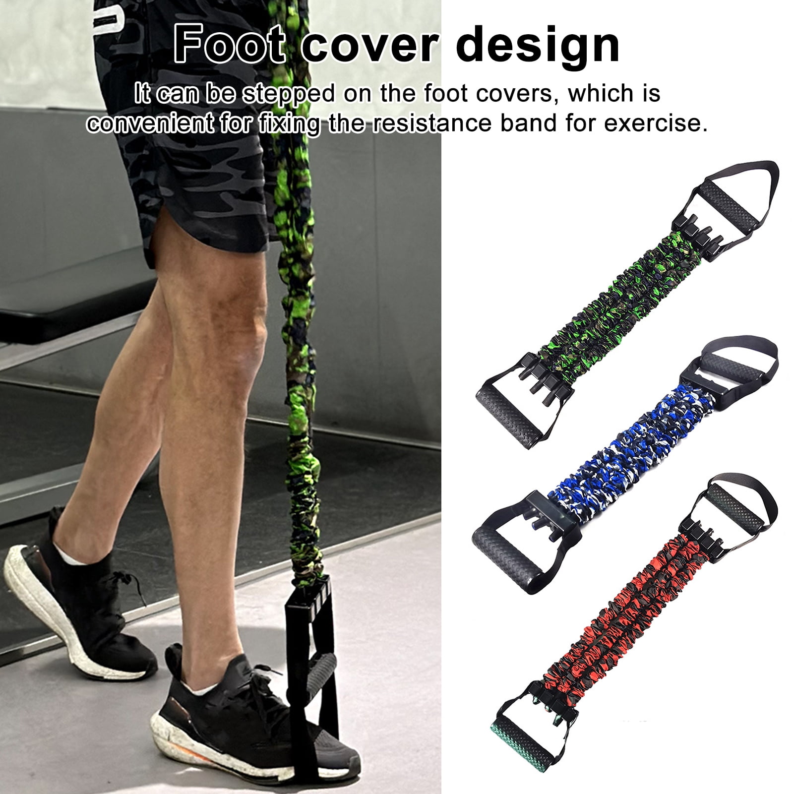 YIFAEUX Adjustable Resistance Band with Detachable 3-Tube Chest Expander Shoulder Stretcher Men Strength Training Fitness Full Body Stretching Band with Handle