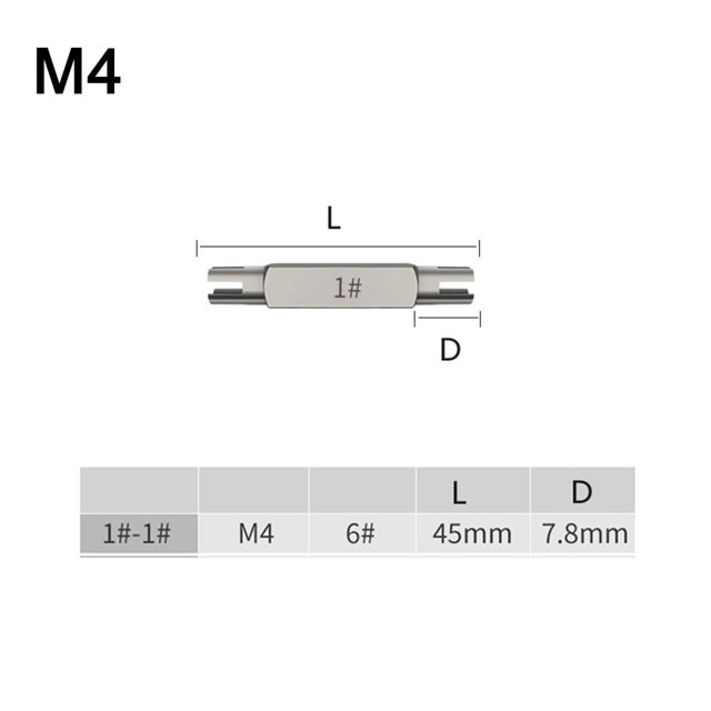 BTOER 1pc -M22 Broken Tap Extractor Damaged Screw Tap Extractor Double-ended Tap Screw Tap Remover Tool Wrench Drill Bit Power Tool