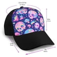 thumbnail image 2 of Naloa colorful Skull mushroom rainbow Adult adjustable Print Baseball Hat, Patchwork curved brim baseball capfor Men and Women, One Size, 2 of 5