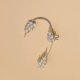 thumbnail image 2 of Pendientes de circonita con forma de puño para mujer, de circonita, sin perforación, para cartílago, chapados en oro platino, elegantes joyas para niñas------Código de producto 76223, 2 of 5