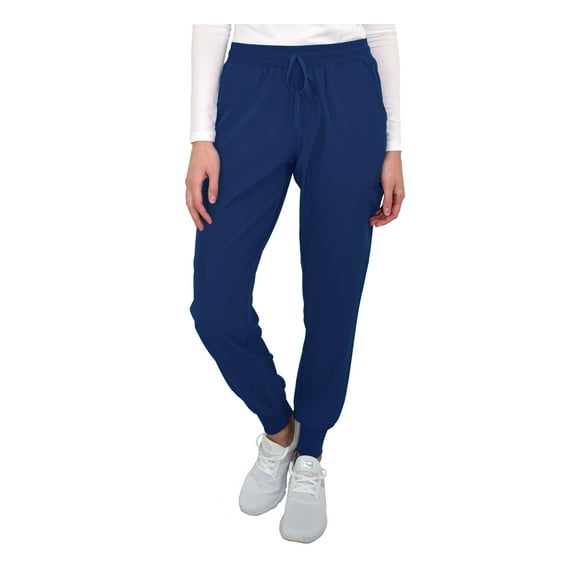 Women's Medical Nursing Jogger Scrub Pant ZINNIA-Navy/Indigo (With Glitter)-Medium