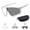 White, variant on Photochromic Cycling Sunglasses Mens Womens Square Sport Riding Glasses with Hard Case
