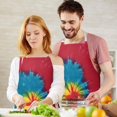 thumbnail image 3 of Colorful Tie Dye Pattern Apron-Garden Aprons for Women with Pockets-Cotton Linen Waterproof Kitchen Cooking Gardening Aprons Adjustable for Kitchen,Cooking,BBQ and Salon 33x27 Inch, 3 of 7