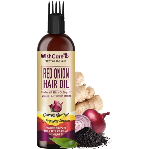 WishCare® Red Onion Hair Oil for Hair Growth & Hair Fall Control With