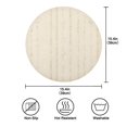 thumbnail image 4 of 15.4inch Round Placemats, DIY Printing Design, Suitable for Kitchen, Table Party Decoration Beige, 4 of 7