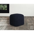 thumbnail image 4 of Loft Lyfe Kaylene Cotton Yarn Ottoman, Hand Knitted, Navy, 4 of 6
