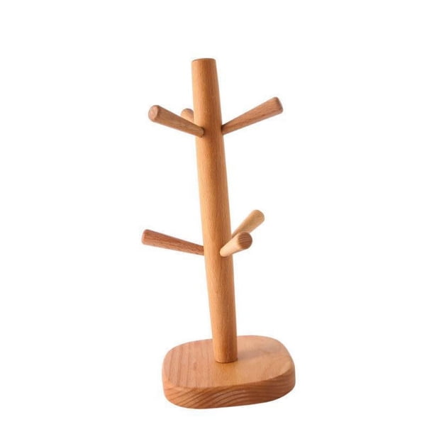 Árbol para tazas de café, portavasos moderno con 6 ganchos, soporte para árbol de tazas de té para dormitorio, organizador de mesa de cocina, sala de