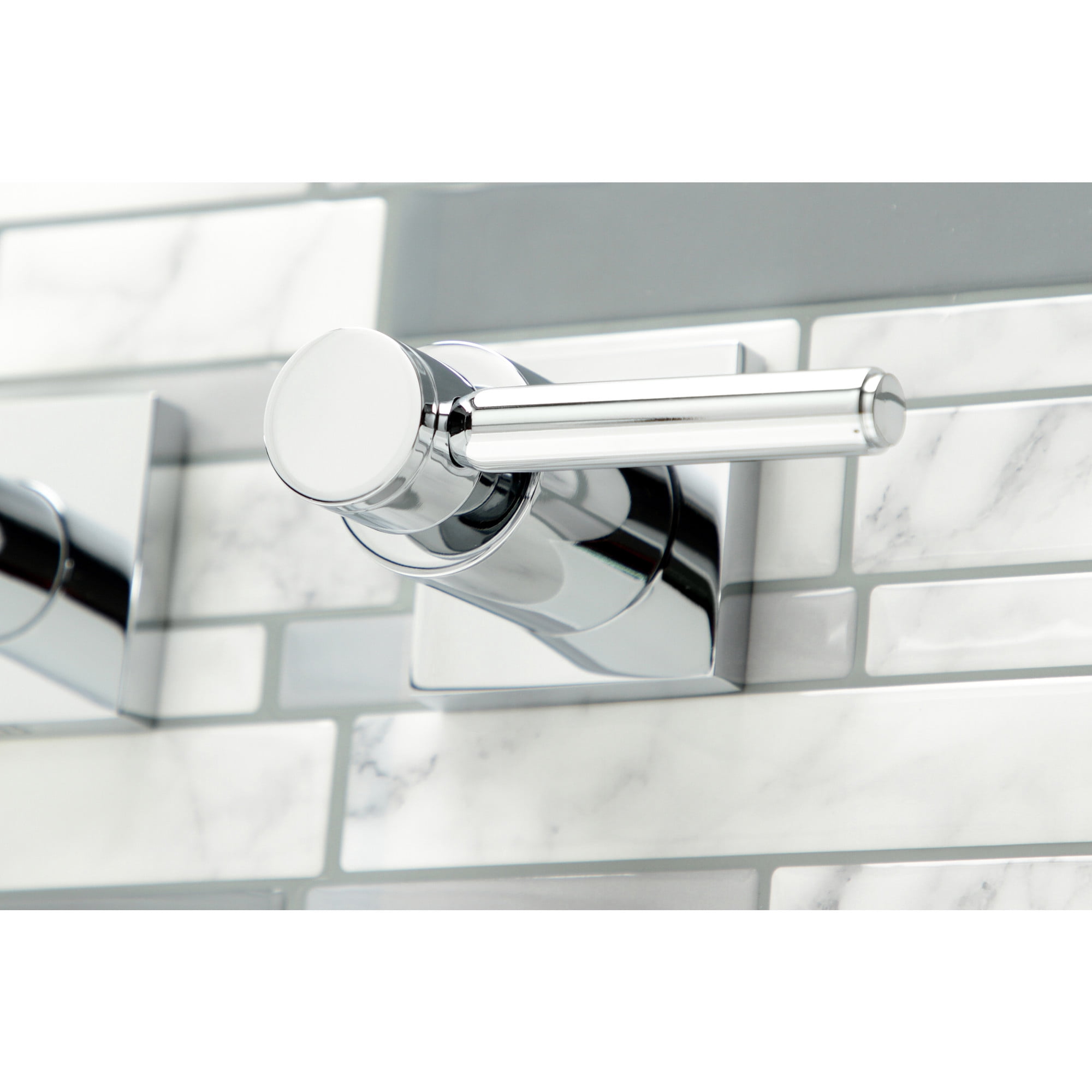 Kingston Brass KS6051DL Concord Two-Handle Wall Mount Roman Tub Faucet, Polished Chrome