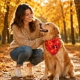thumbnail image 2 of AuroraX Thanksgiving Pet Bandana for Cats Dogs Adjustable Pet Neck Scarf Holiday Pumpkin Turkey Soft Festive Fall Pet Accessories for Home Red National Dog Day International Cat Day, 2 of 8