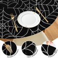 thumbnail image 4 of Halloween Spider Webs Round Fitted Tablecloth with Elastic Edge,Dining Table Cover Waterproof,Outdoor Round Tablecloth for Camping,Dining,Indoor and Outdoor, 4 of 7