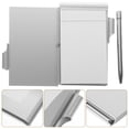 thumbnail image 2 of Metal pequeño cuaderno mini bloc de notas pequeñas notas de bolsillo de bolsillo metálico con pluma, 2 of 6