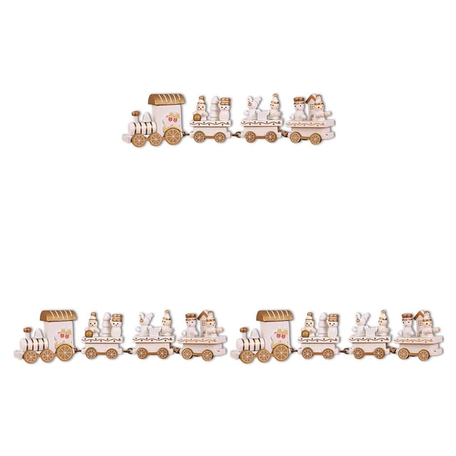Decoración Rústico Camión Juguete Bearachild Tren Navideño Blanco 3Conjunto