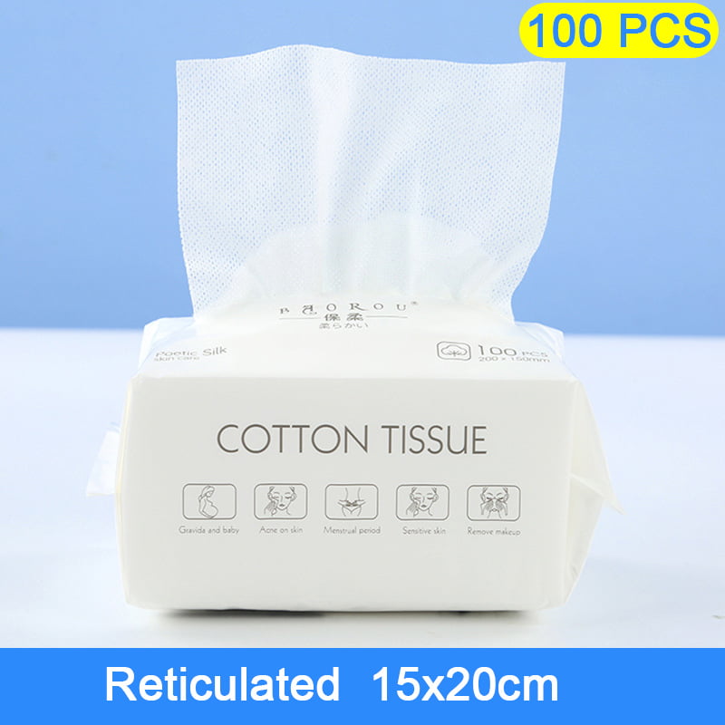 Details about   100pcs Disposable Face Towel Remover Makeup Wipes Facial Skin Cleaning Care Face 