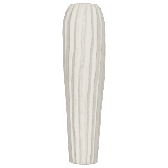 Bouclair White Ceramic Wavy Floor Vase