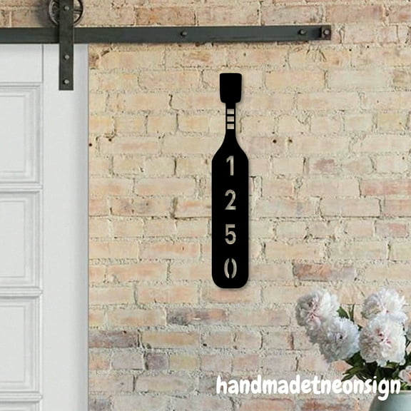 Handmadetneonsign Oar House Number, Crossed Paddles Home Address Metal, Custom House Address Sign 70168