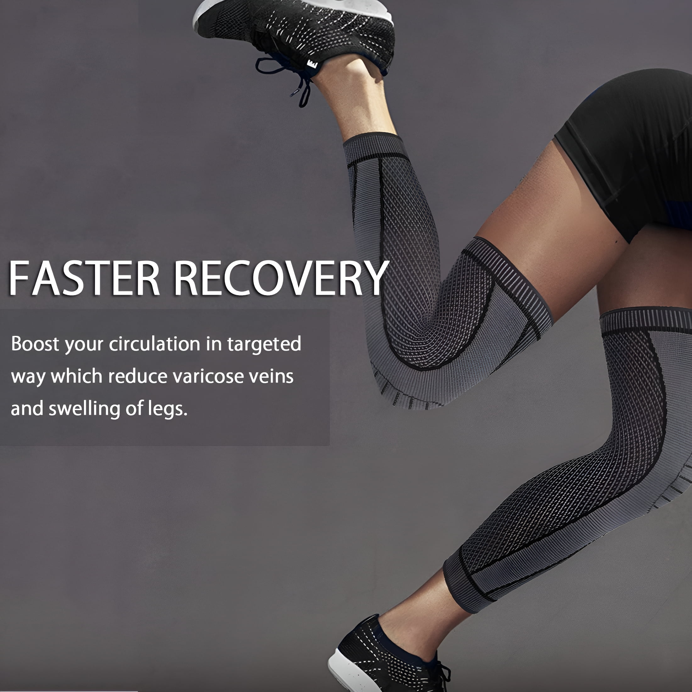 XIRQI Full Leg Sleeves Long Compression Leg Sleeve Knee Sleeves Protect Leg, for Man Women Basketball, Arthritis Cycling Sport