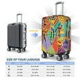 thumbnail image 6 of Easygdp Dancing African Womans Print Elastic and Washable Suitcase Protective Cover with Hidden Zipper Fits 18-32 inch Luggage -Small, 6 of 9