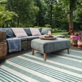 thumbnail image 4 of SAFAVIEH Courtyard Patrice Striped Indoor/Outdoor Area Rug, Grey/Blue, 8' x 11', 4 of 9
