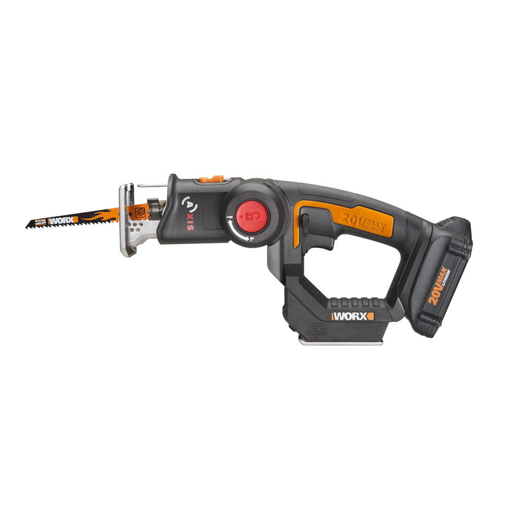 TOOL ONLY WORX 20V AXIS 2-in-1 Reciprocating Saw and Jigsaw with Orbital Mode 
