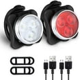 thumbnail image 1 of Bike Light Set, Super Bright USB Rechargeable Bicycle Lights, IPX4 Waterproof Mountain Road Bike Lights Rechargeable Front Light & Rear Light, 1 of 7