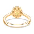 thumbnail image 5 of LUXORO AAA Yellow Sapphire White Diamond Oval 14K Yellow Gold Halo Ring for Women Jewelry Size 7 Ct 1.81 G-H Color I3 Clarity Birthday Gifts, 5 of 6