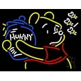 thumbnail image 1 of Pooh Loves Honey LED Neon Sign 15 x 19 - inches, Black Square Cut Acrylic Backing, with Dimmer - Bright and Premium built indoor LED Neon Sign for café, club, party, event and stroefront., 1 of 7