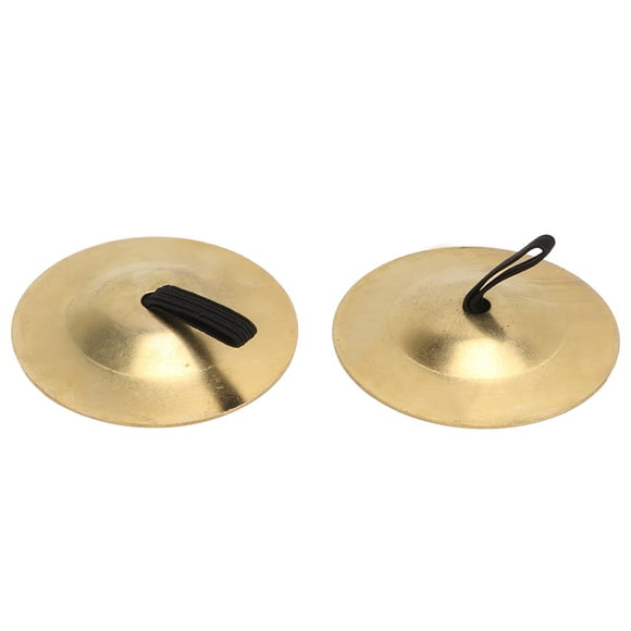Finger Cymbals, Belly Dancing Finger Cymbals Good Polished Texture Pure Copper  For Gift For Party Gold