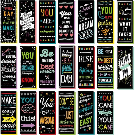 30-Count Inspirational Motivational Gratitude Bookmarks