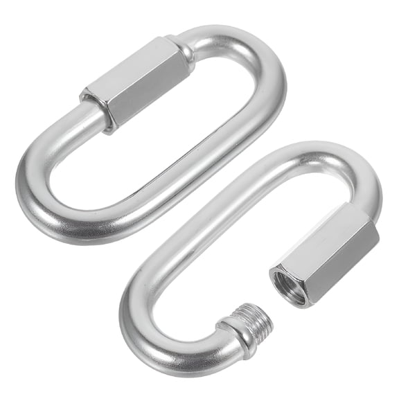 GASTROPOD Oval Carabiner Clips Heavy Duty 2Pcs for Rock Climbing Towing Connections with Spring Snap Hook Design