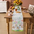 thumbnail image 2 of Groundhog Day Table Runner - 48 Inch Long Colorful Ribbon Spring Vintage Cotton and Linen Blended Dress Scarves Farmhouse Table Runner for Kitchen Dining, Coffee Table, 13" x 48", 2 of 8