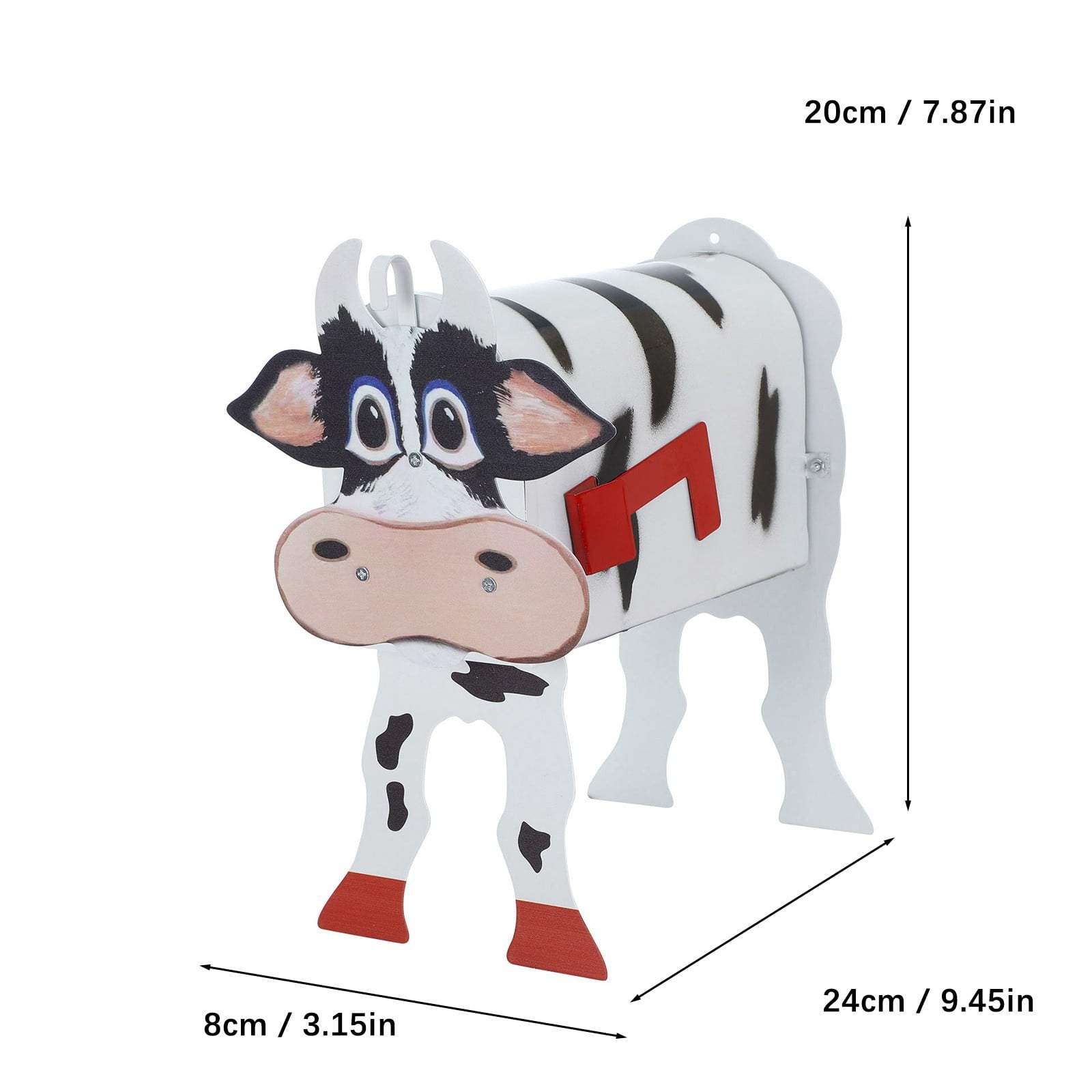 1X Mailbox, Kaireo Sculptures & Statues, Cow Mailbox Garden Decoration, Horticultural Statues, Unique Cow Mailbox Cute Animal Mailbox Garden Decoration Creative Personality Decoration