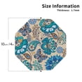 thumbnail image 2 of Naloa Vintage Floral Butterflies Leather Coasters for Drinks, Durable Drink Coasters 4 Set for Tabletop Protection, Luxurious Home Décor and Housewarming Gift ( {designName})Octagon, 2 of 6