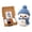 Snowman#072, variant on Chibi-Style Doll DIY Christmas Crochet Kit for Beginners, Complete Crochet Supplies with Illustrated Pattern, Make Chibi Santa Reindeer Snowman Tree Holiday Plush Decor Snowman