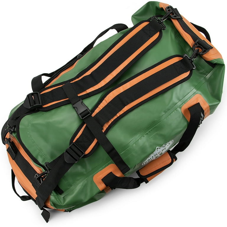 Grizzly Peak Dri-Tech Waterproof Dry Duffle Bag, IP 65 Roll-Top w/ Backpack  Shoulder Straps