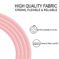 thumbnail image 4 of Extra Long Phone Charger [3-Pack 6FT 6FT 10FT] Nylon Braided USB Charge & Sync Cable Cord Compatible with iPhone X Case/8/8 Plus/7/7 Plus/6/6s Plus/5s/5,iPad Mini Case - Pink, 4 of 4