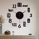 thumbnail image 5 of Reloj de pared DIY - Decoración de espejo 3D, reloj adhesivo de pared, decoración del hogar, color negro, 5 of 8