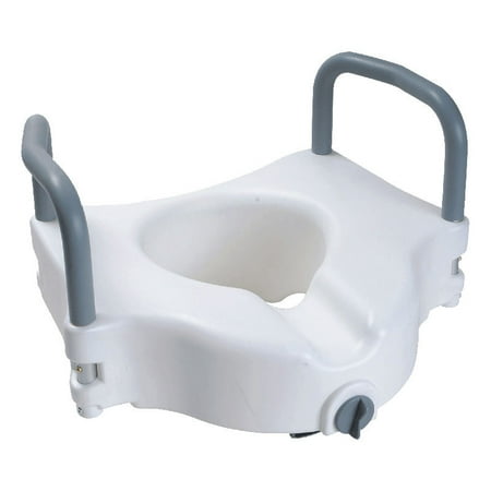 Raised Toilet Seat with Arms and Lock, 5