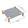 thumbnail image 3 of Spring Saving! Uhuya Dog Suspended Bed, Wooden Dog Suspended Elevated Cold Bed, Detachable Portable Indoor/Outdoor Pet Bed, Suitable for Cats and Small Dogs Dark Gray, 3 of 8