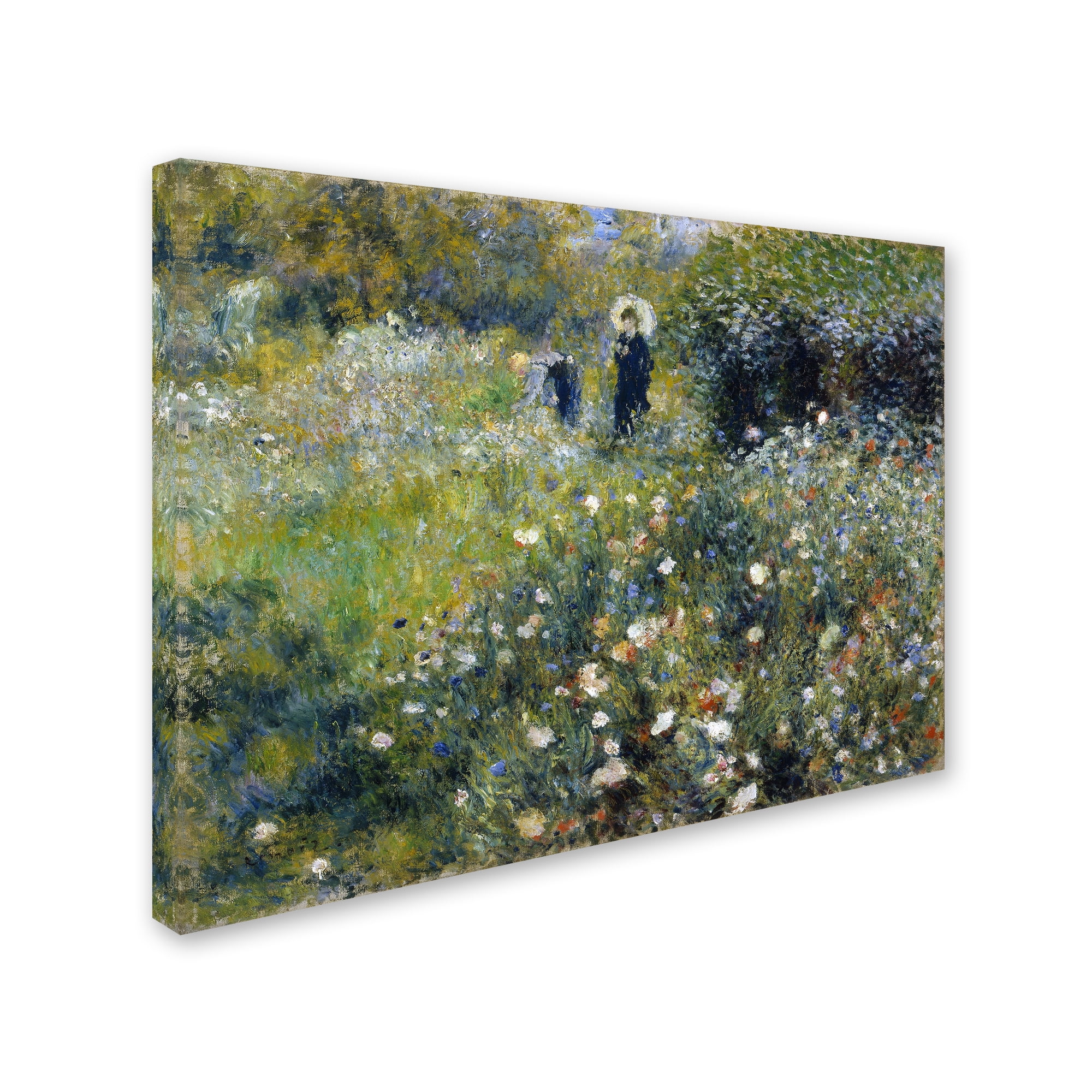 Renoir 'Woman With A Parasol In A Garden' Canvas Art
