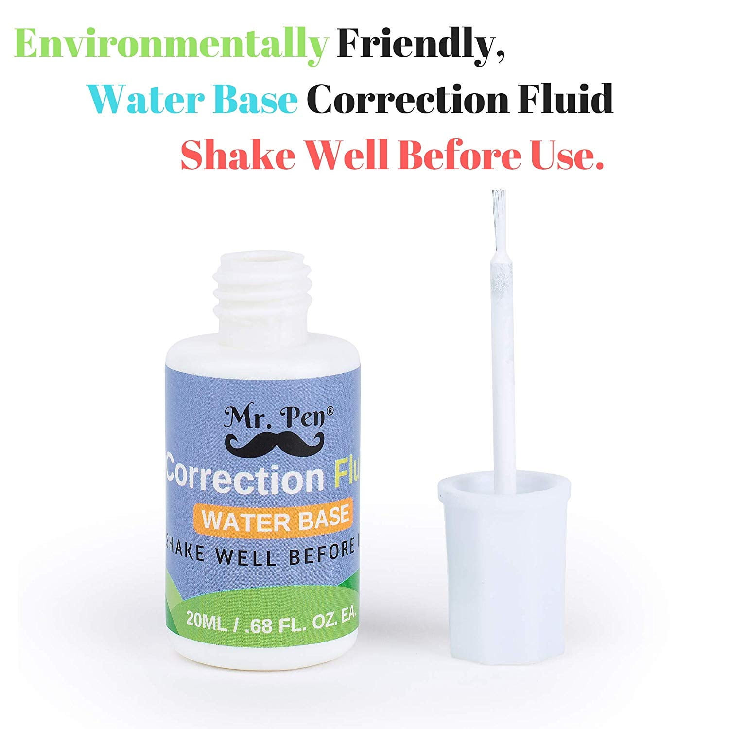 Mr Pen Correction Fluid - 4 Bottles - Liquid WHITE Eraser - Water