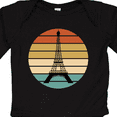 thumbnail image 4 of Inktastic Paris Eiffel Tower Retro Sunset Boys or Girls Long Sleeve Baby Bodysuit, 4 of 5