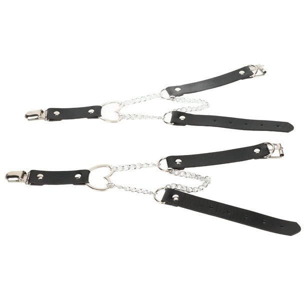 Leg Garters, Heart Thigh Garter Black With Clip For Party