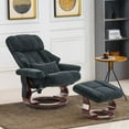 thumbnail image 3 of MCombo  Swivel Recliner with Ottoman, Reclining Chair with Massage, Chenille Lounge Chair for Living Room Bedroom 4441 Grey, 3 of 5