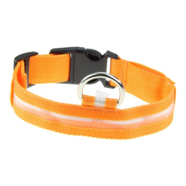 Collar luminoso para perro con luz LED Yuyangstore Naranja