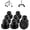 Black, variant on SupreGear Quad Cane Tips 1/2 in – 4 Pack Non-Slip Rubber Feet for Canes, Extreme Grip, Purple